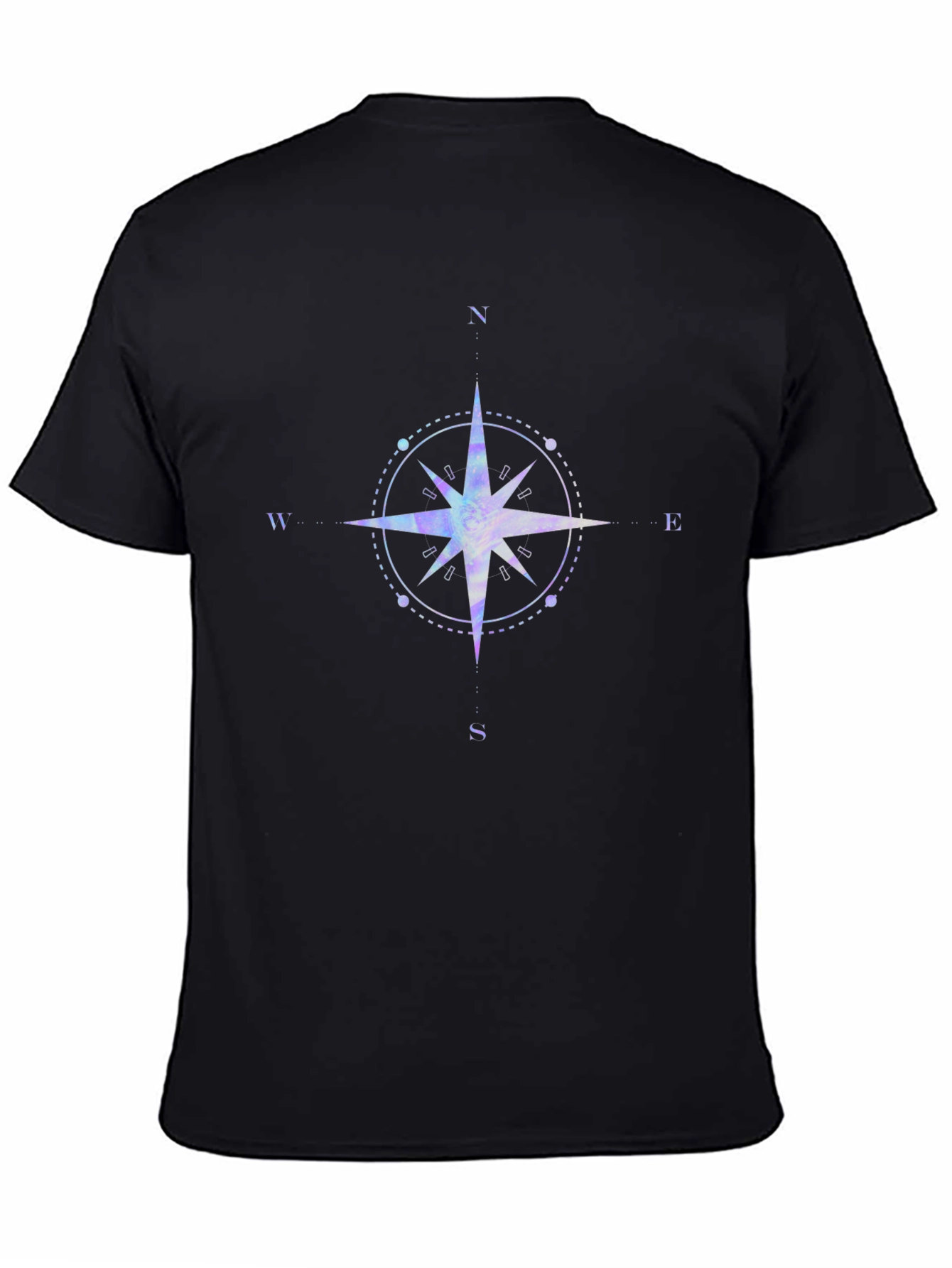 Compass Graphic Black T-Shirt for Men