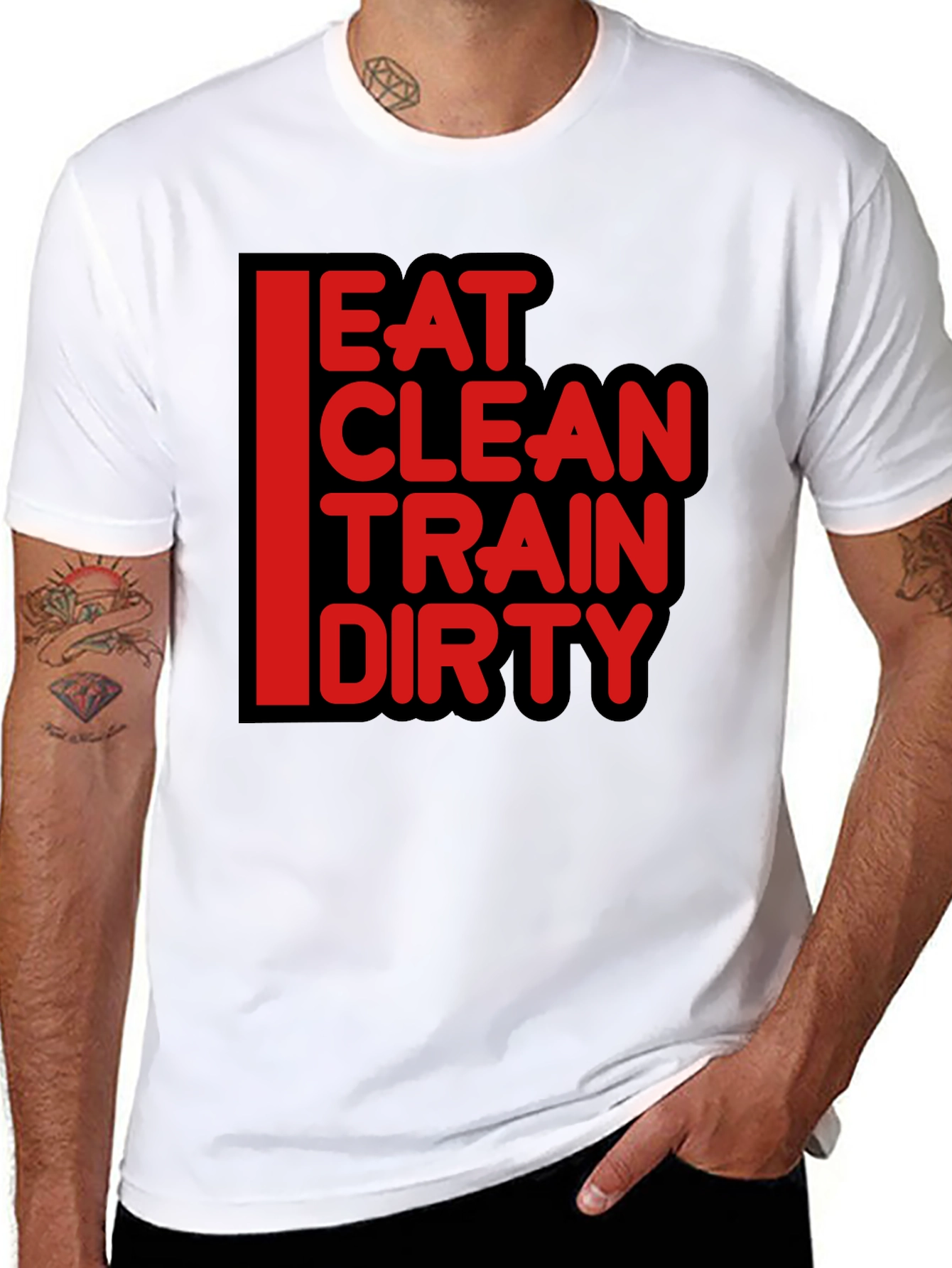 Eat Clean Train Dirty Graphic T-Shirt