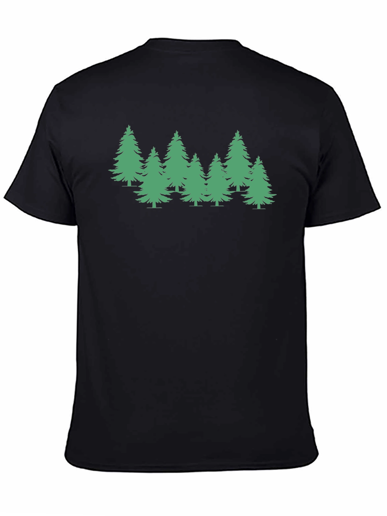 Evergreen Tree Graphic Tee - Soft Black T-Shirt