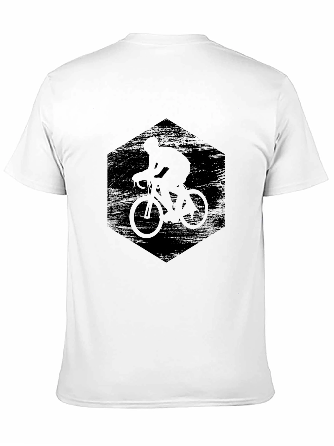 Mens Black Cycling Silhouette Graphic Tee
