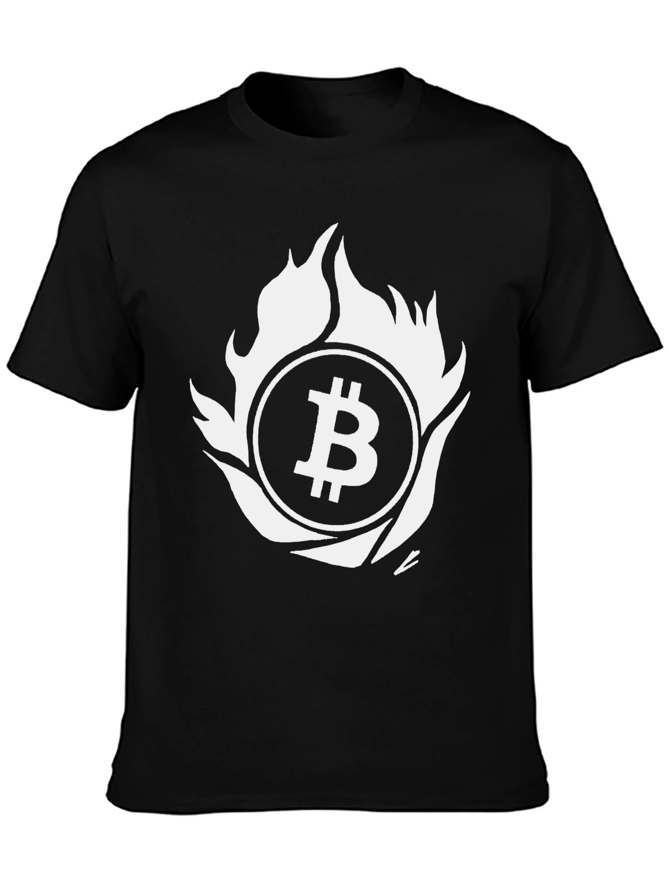 Bitcoin Flame Graphic T-Shirt - Crypto Enthusiast Tee