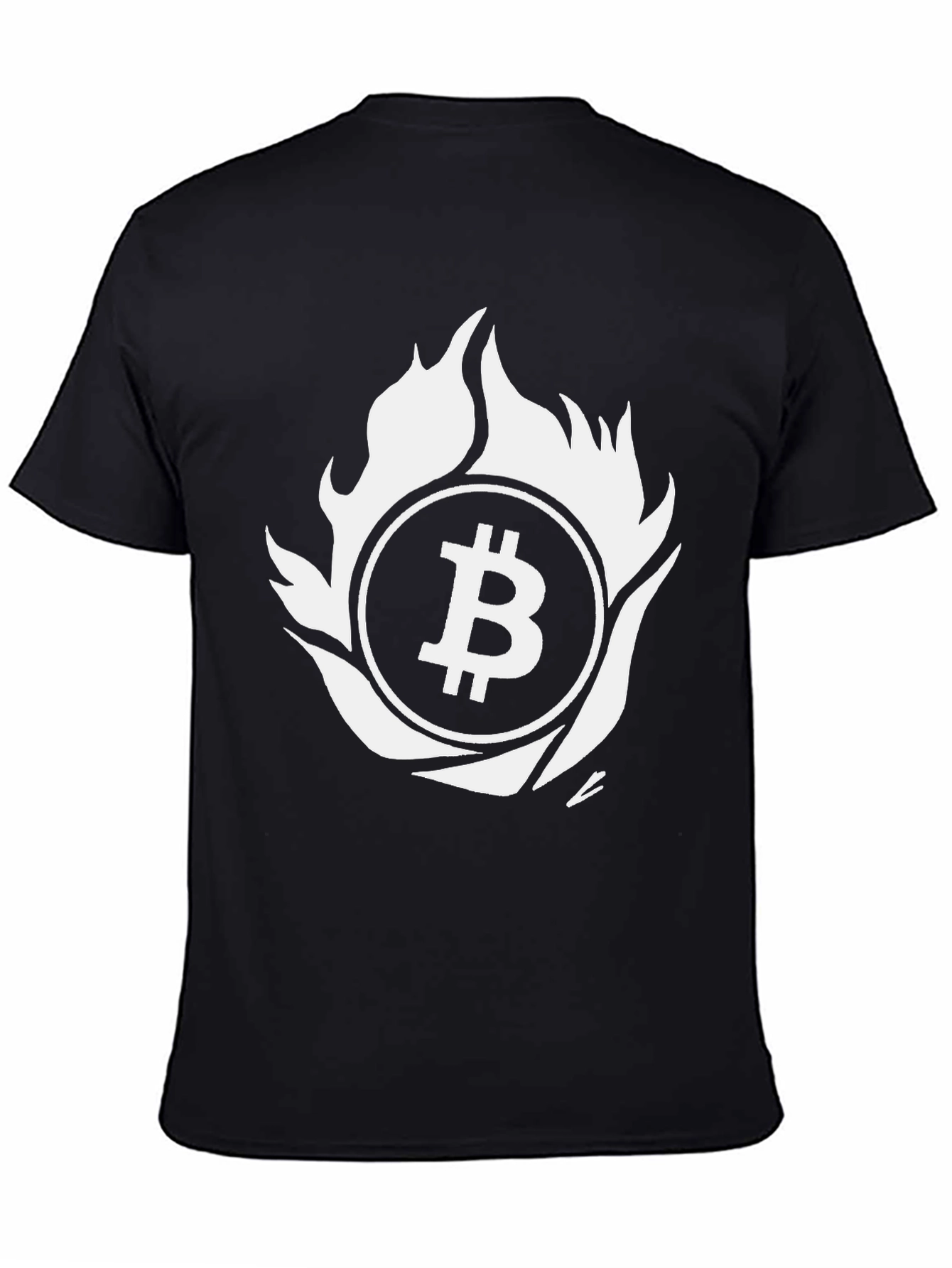 Bitcoin Flame Graphic T-Shirt - Crypto Enthusiast Tee