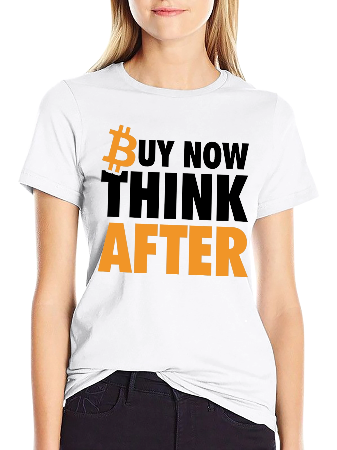 Bitcoin T-Shirt - Buy Now Think Later - Black