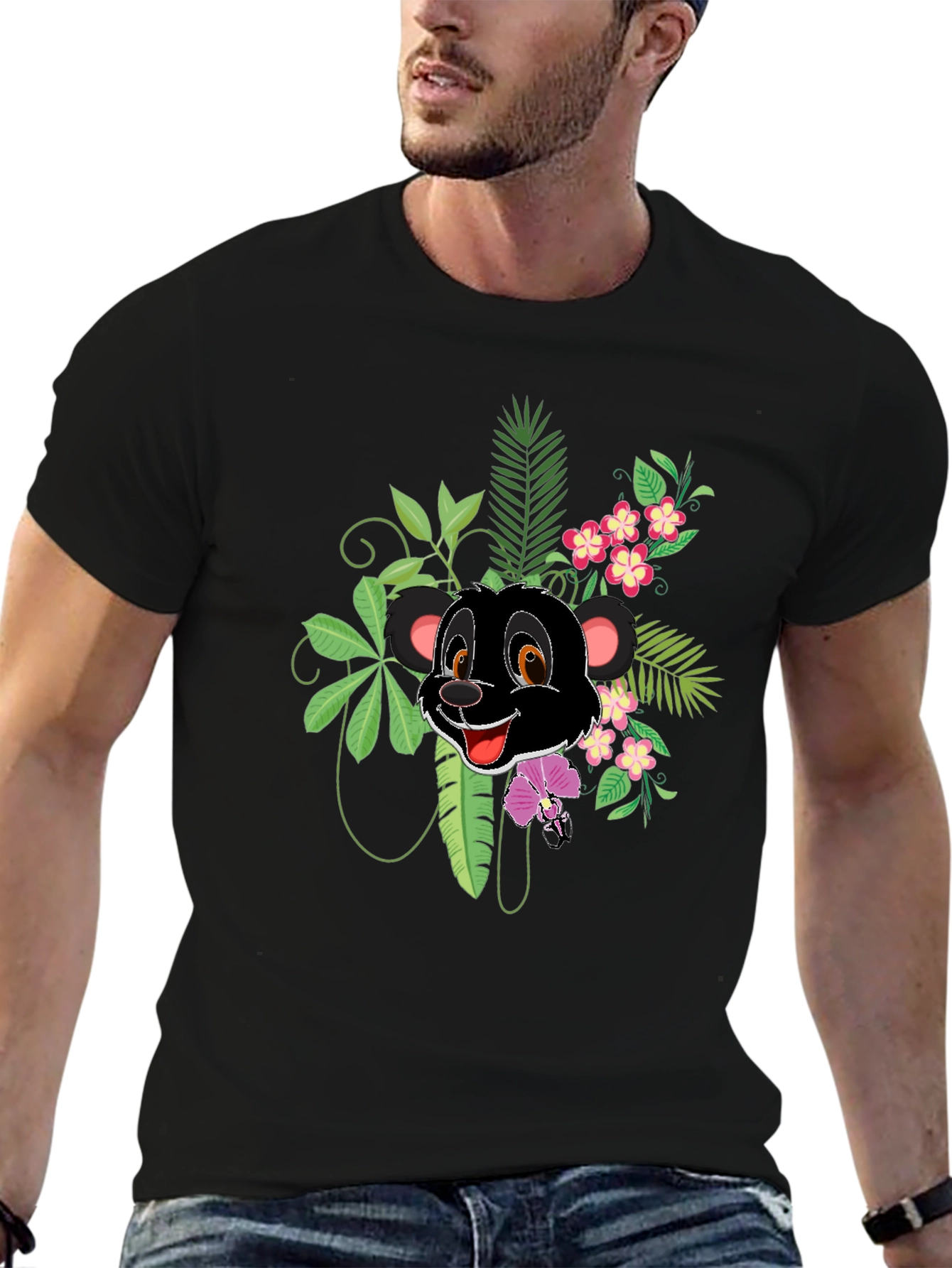 Jungle Cub Graphic T-Shirt - Black