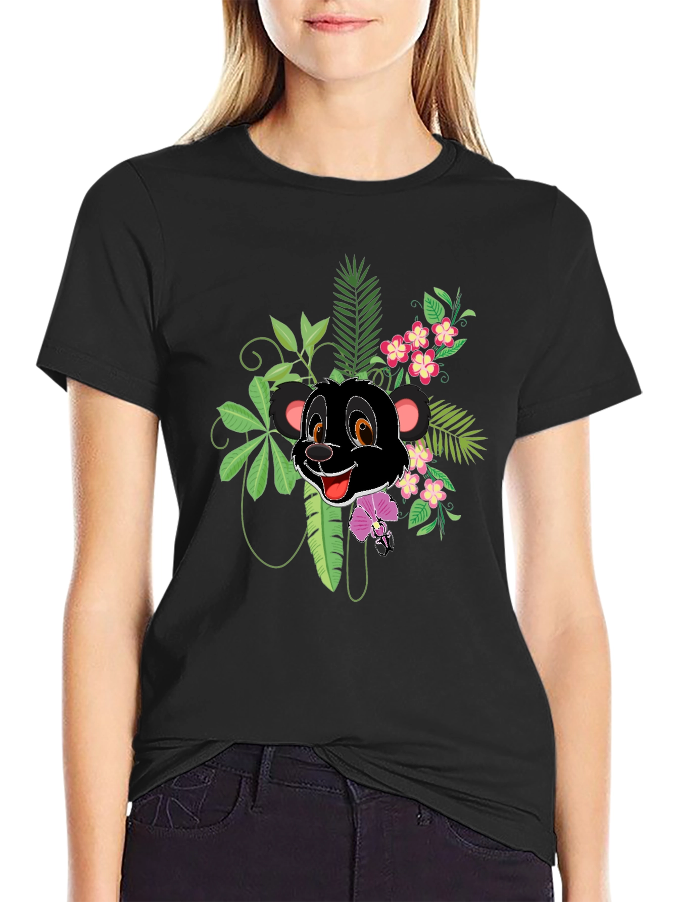 Jungle Cub Graphic T-Shirt - Black