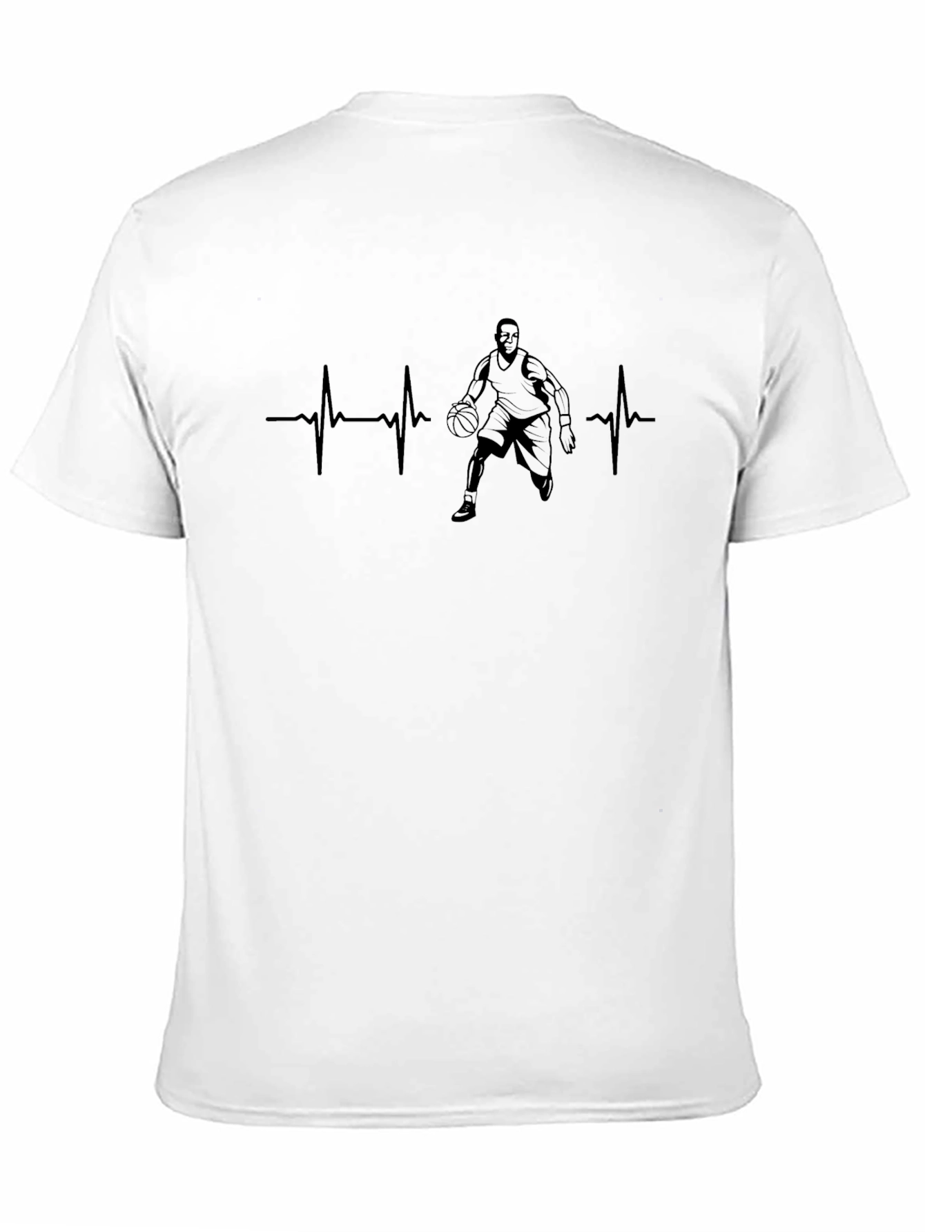 Basketball Heartbeat T-Shirt - Sporty Tee