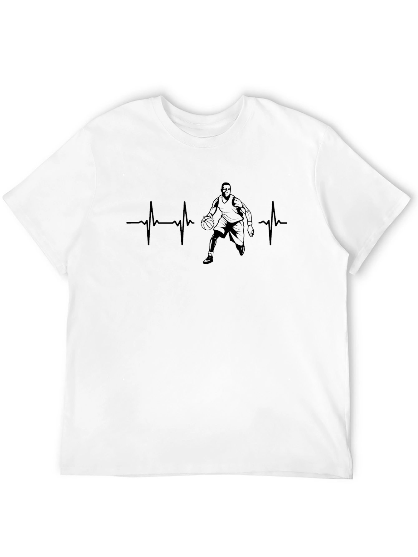 Basketball Heartbeat T-Shirt - Sporty Tee