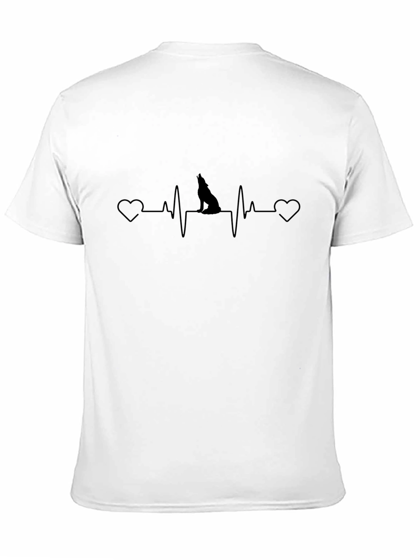 Wolf Heartbeat Graphic Tee - Black