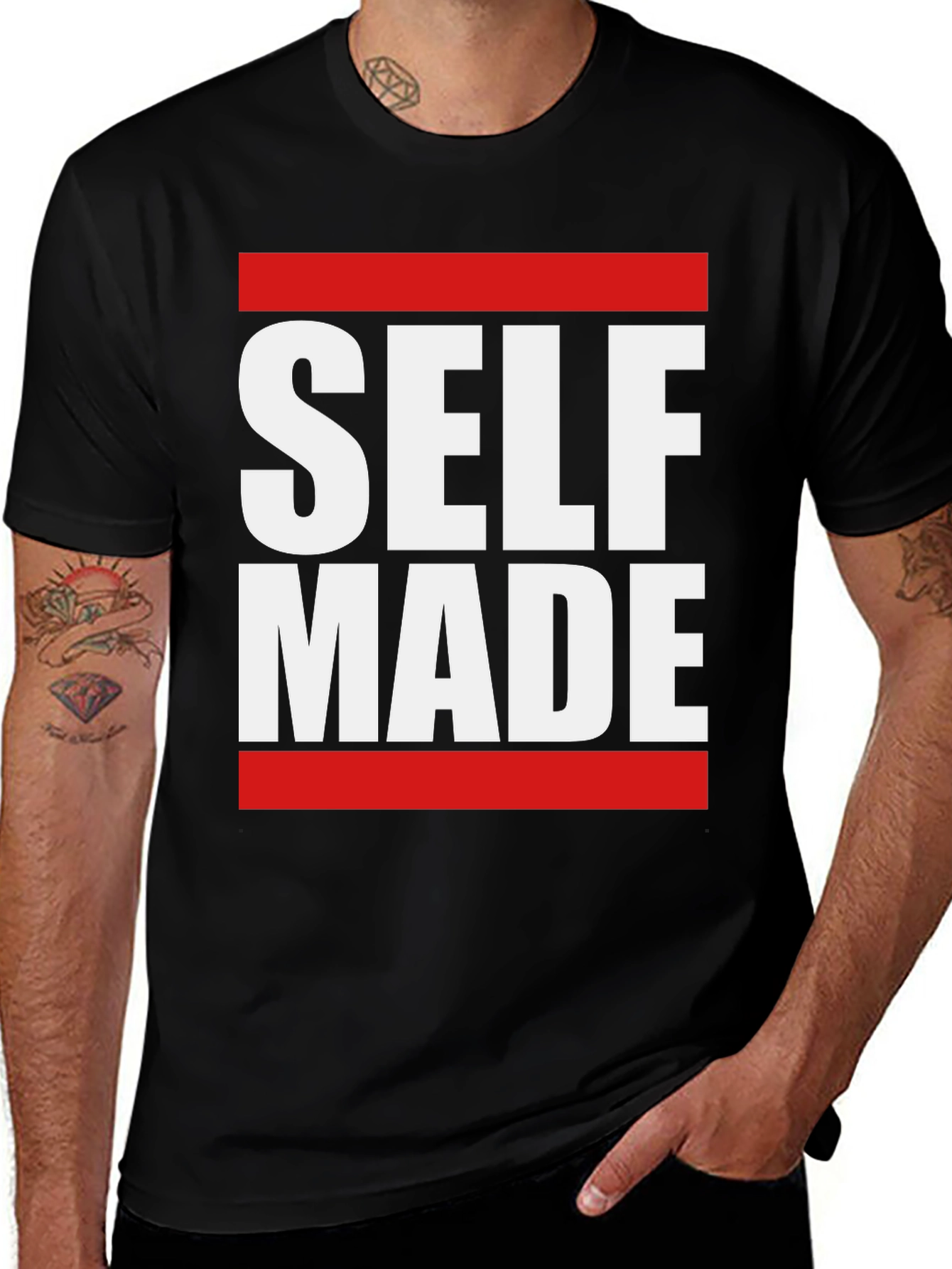 Self Made Graphic Tee - Black Short Sleeve