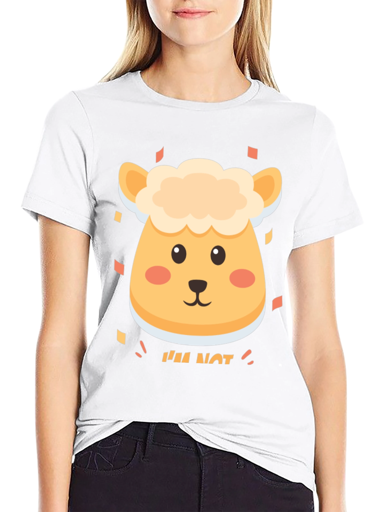 Cute Sheep Im Not T-Shirt - Soft Cotton Blend