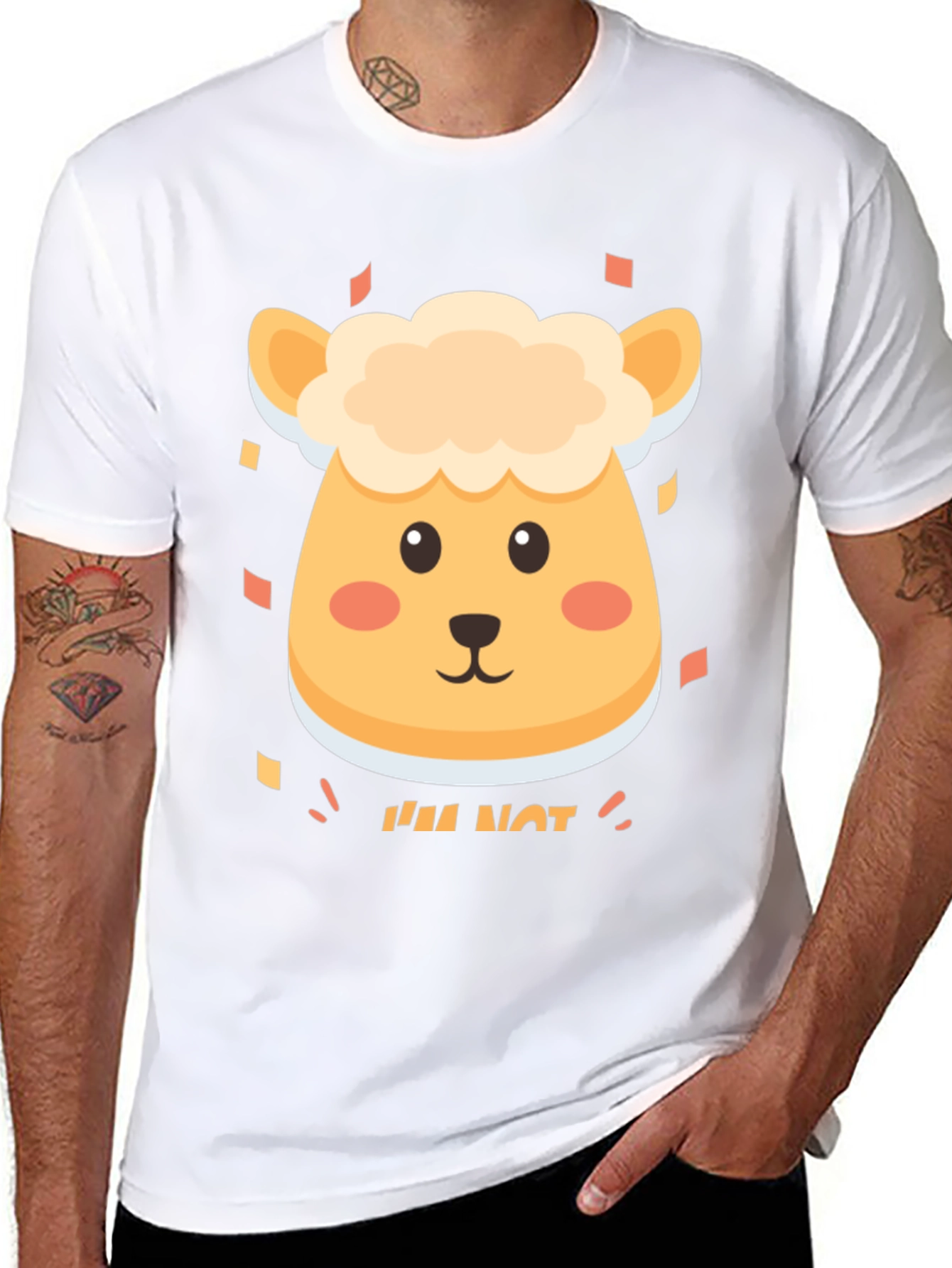Cute Sheep Im Not T-Shirt - Soft Cotton Blend