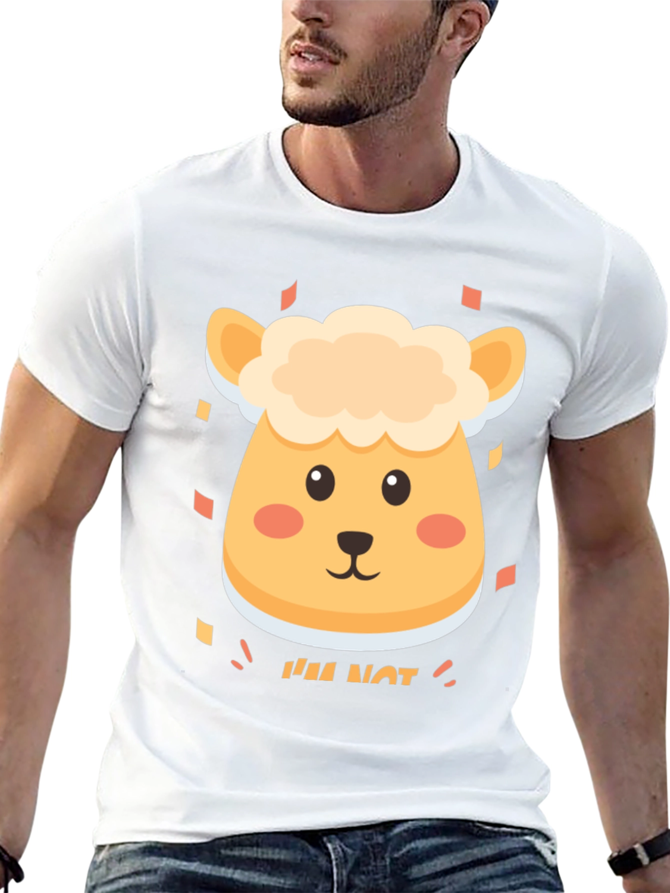 Cute Sheep Im Not T-Shirt - Soft Cotton Blend