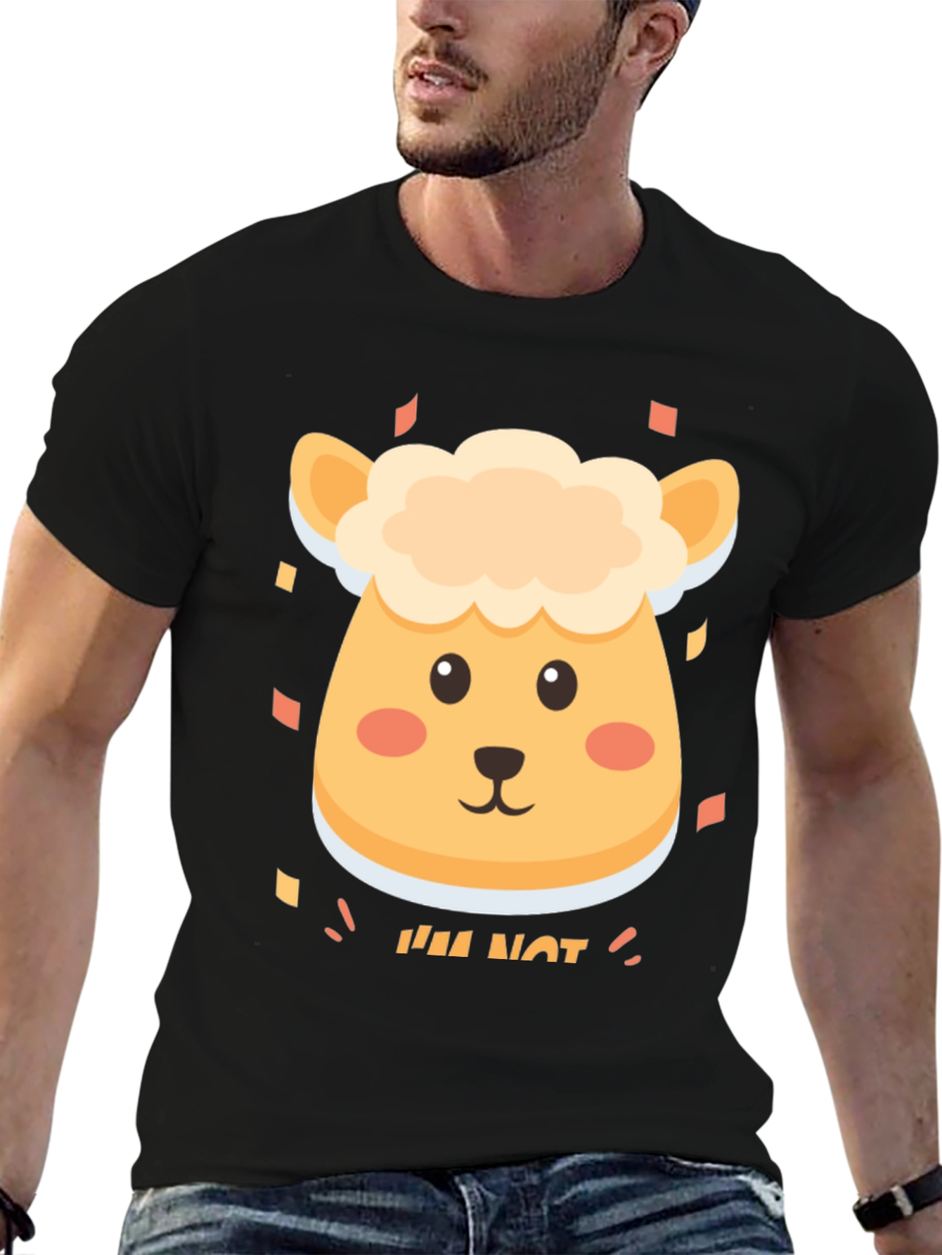 Cute Sheep Im Not T-Shirt - Soft Cotton Blend
