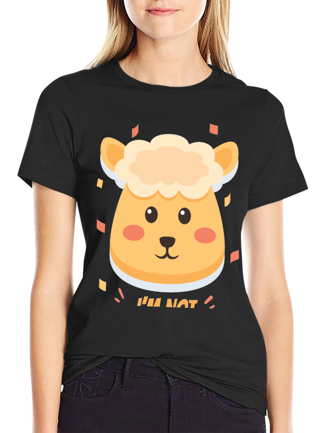 Cute Sheep Im Not T-Shirt - Soft Cotton Blend