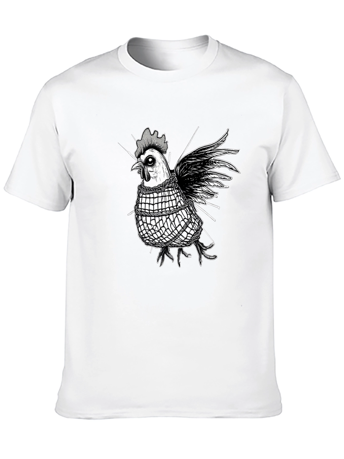 Edgy Chicken Graphic Tee - Black