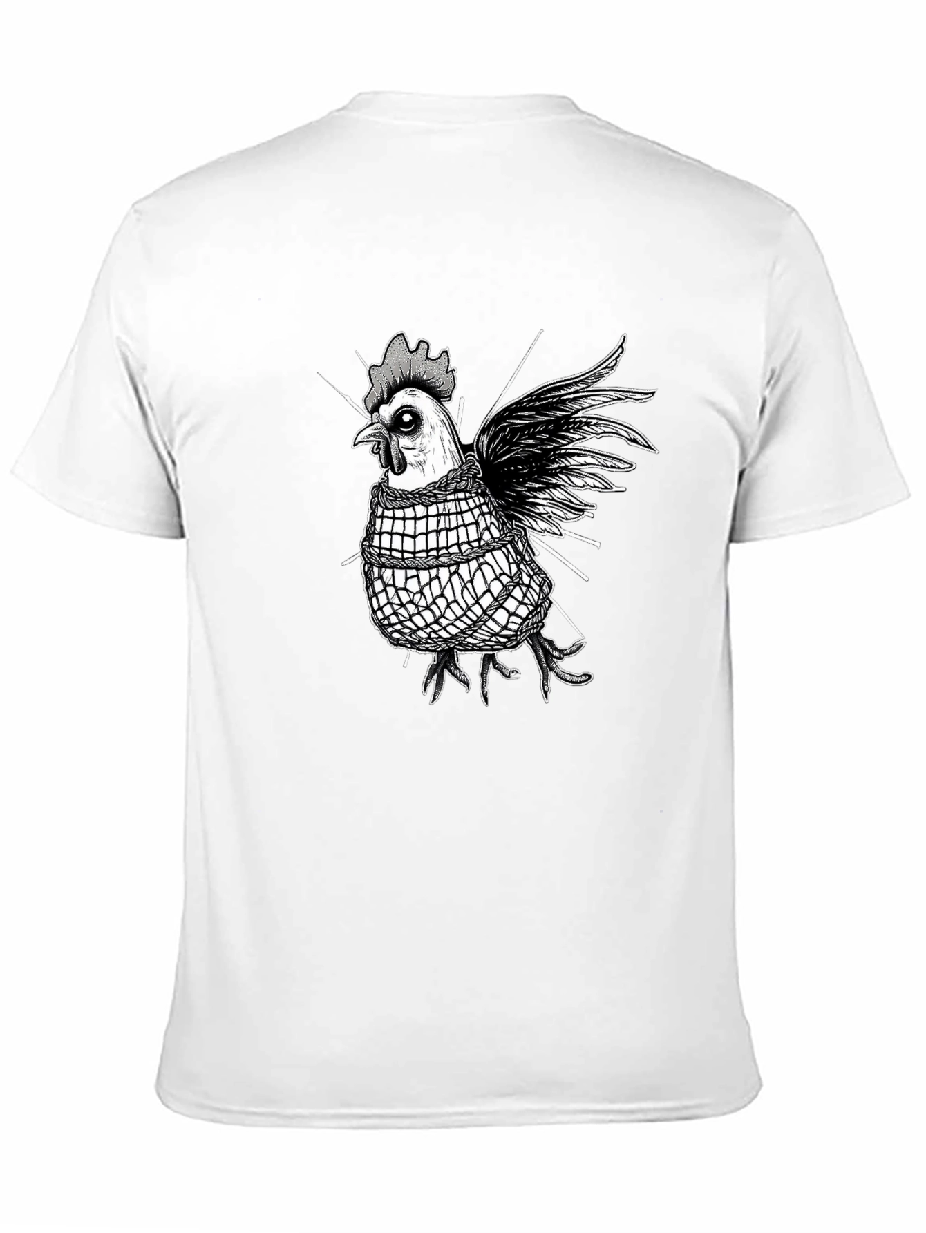 Edgy Chicken Graphic Tee - Black