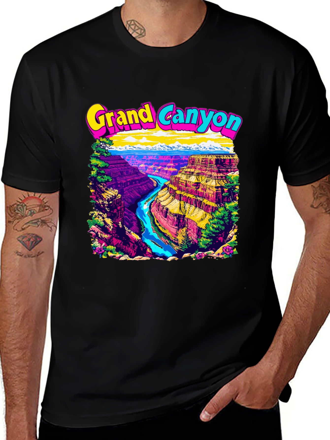 Grand Canyon Graphic Tee - Mens Black T-Shirt