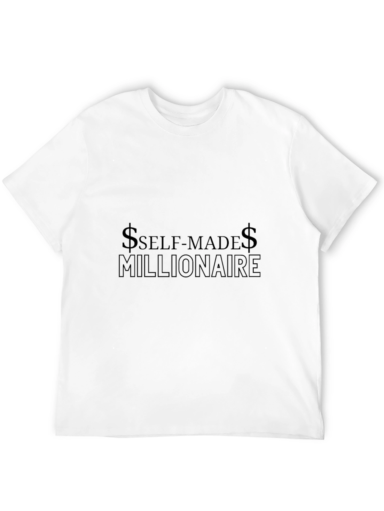 Self-Made Millionaire Black T-Shirt