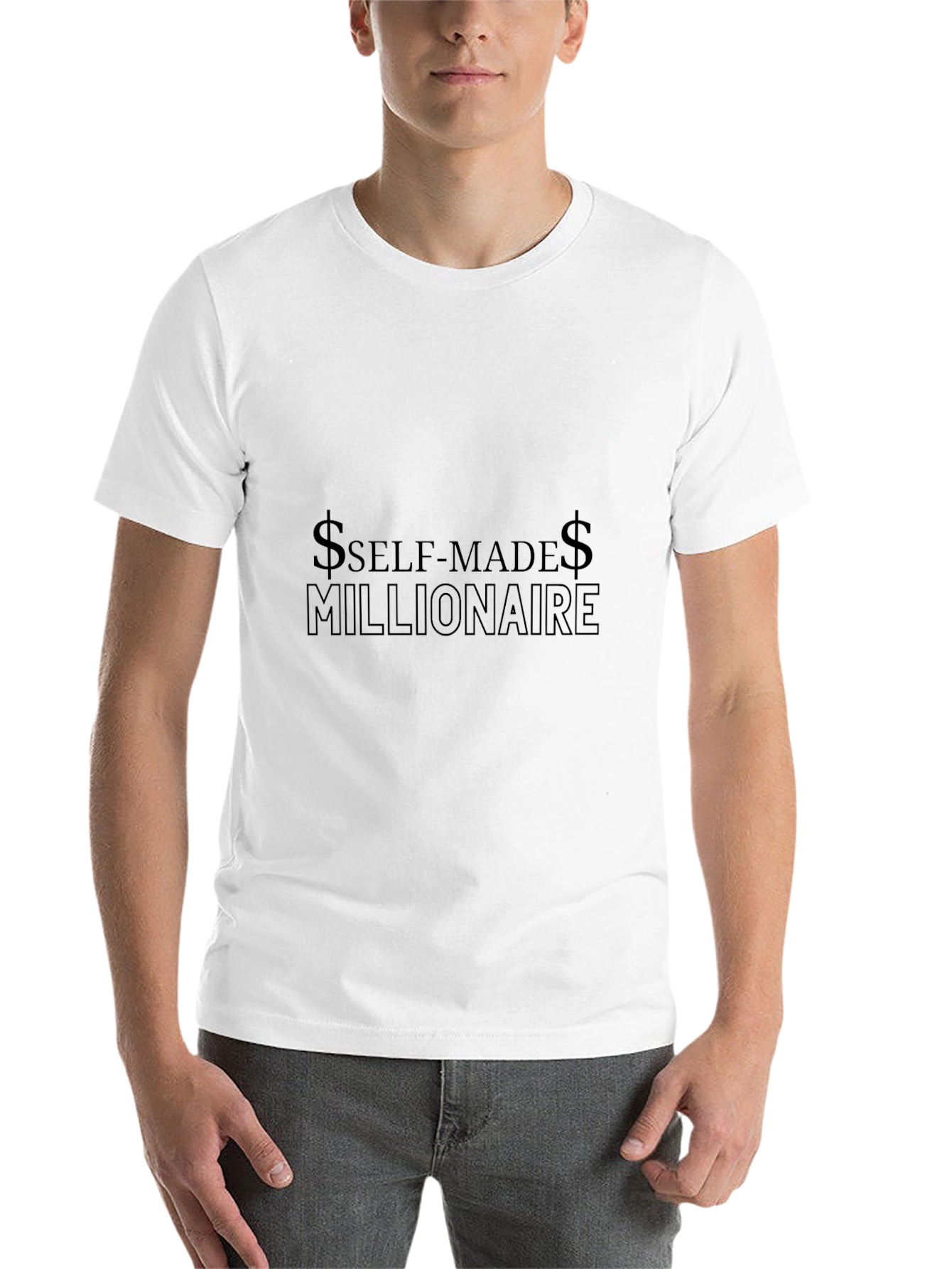 Self-Made Millionaire Black T-Shirt