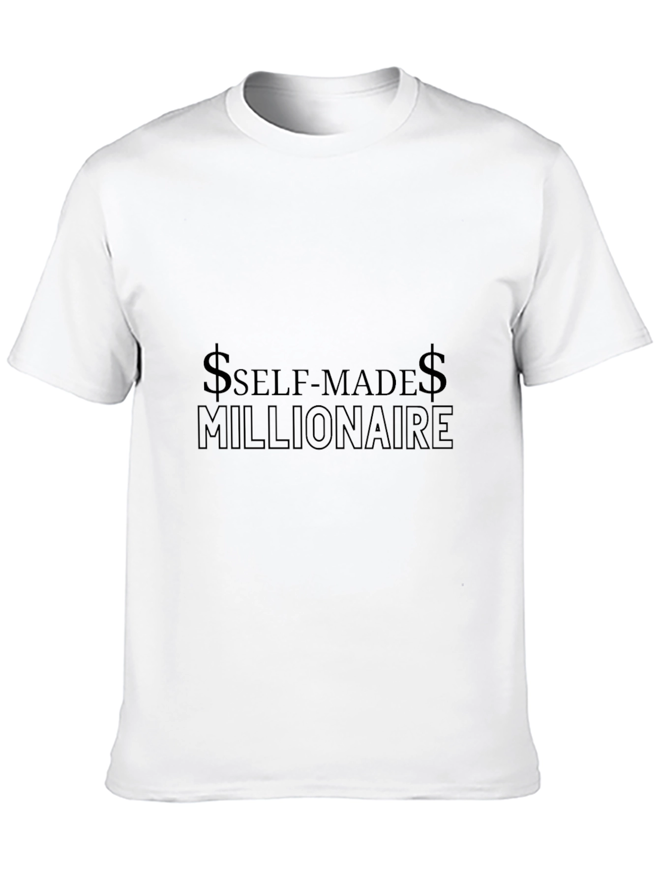 Self-Made Millionaire Black T-Shirt