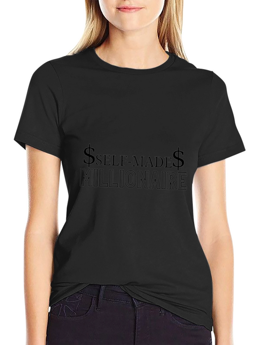 Self-Made Millionaire Black T-Shirt