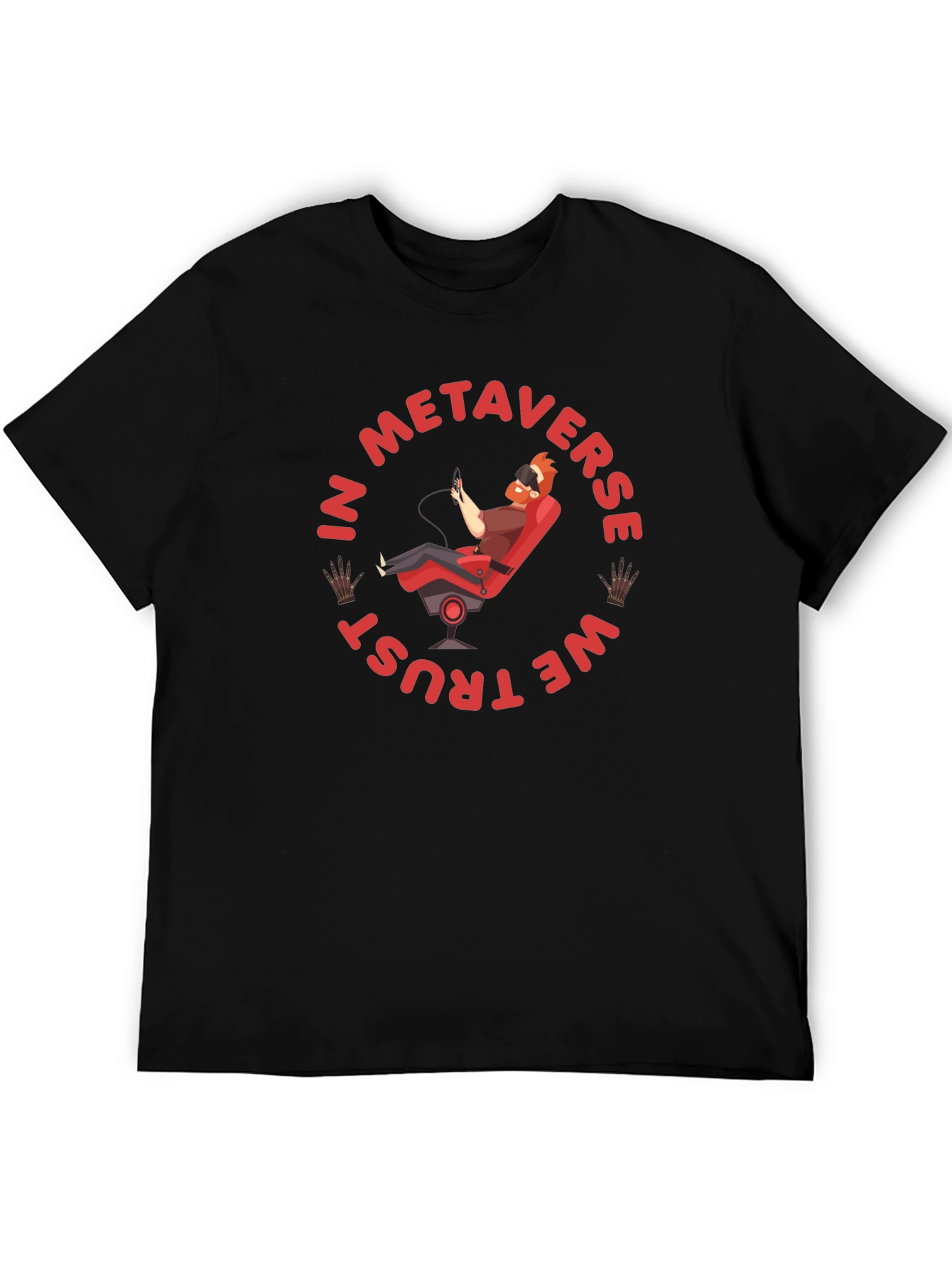 Metaverse Trust Graphic T-Shirt - Black