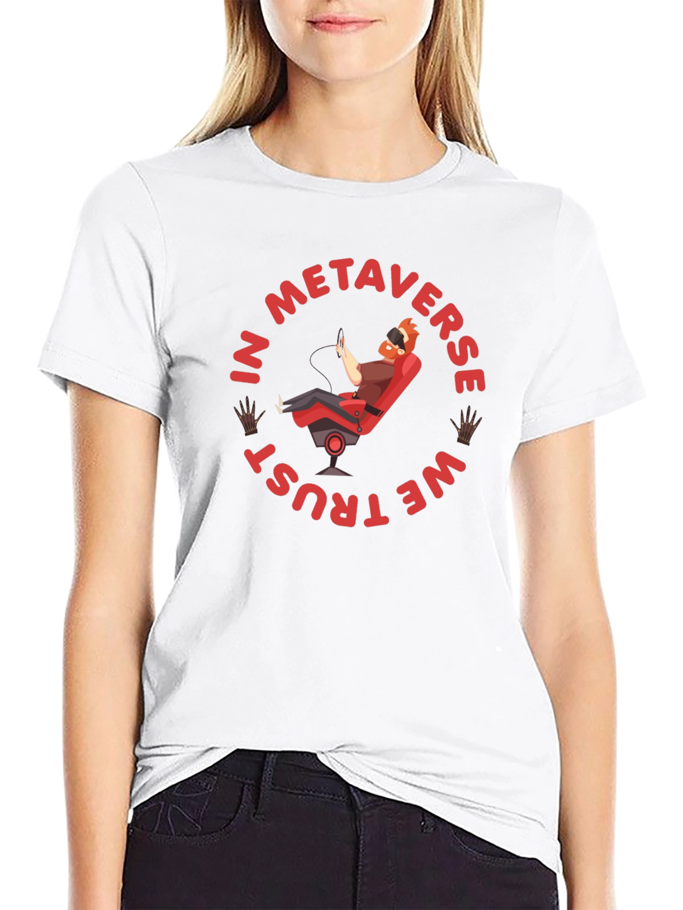 Metaverse Trust Graphic T-Shirt - Black