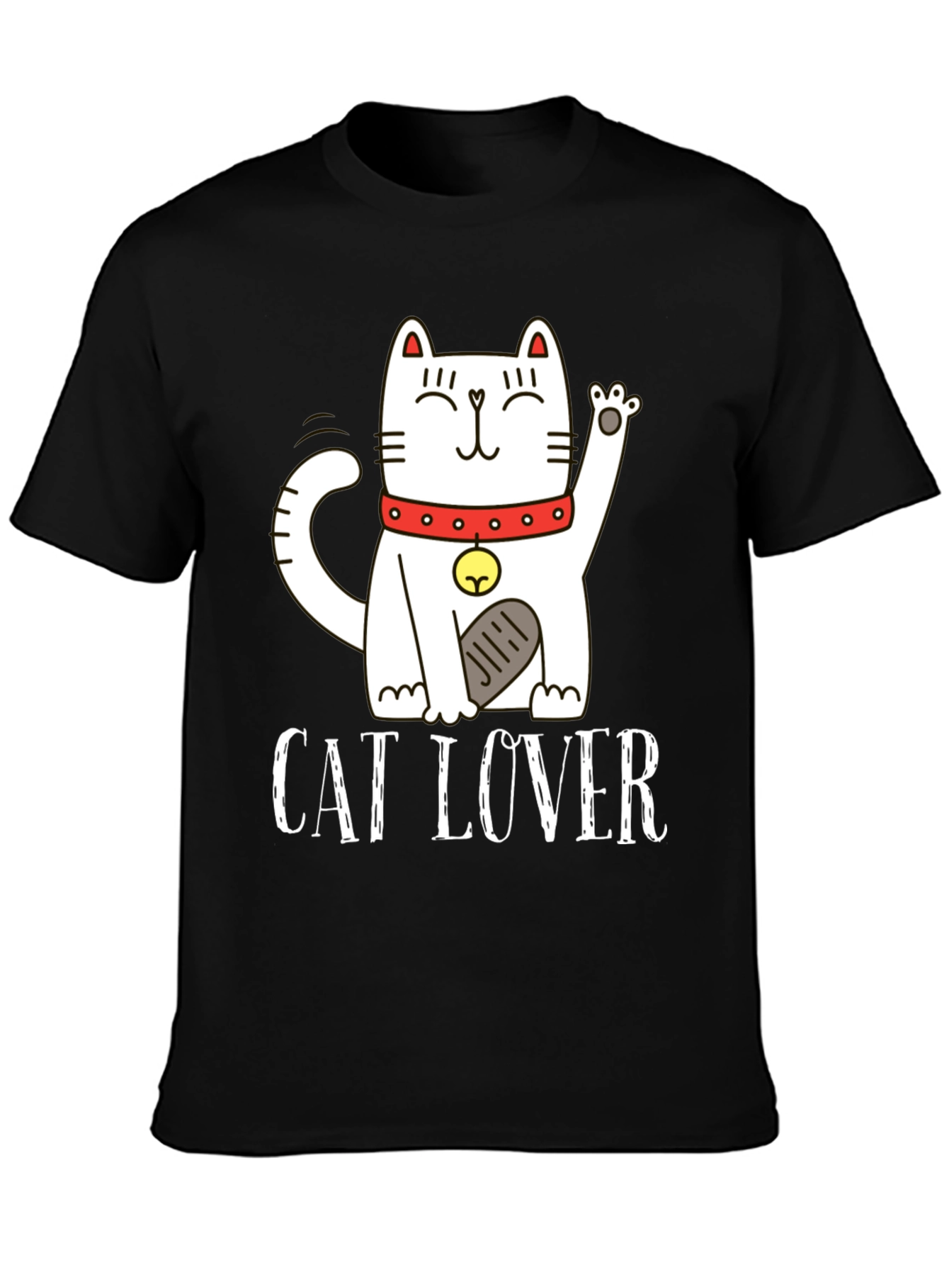 Cat Lover Graphic Tee - Black