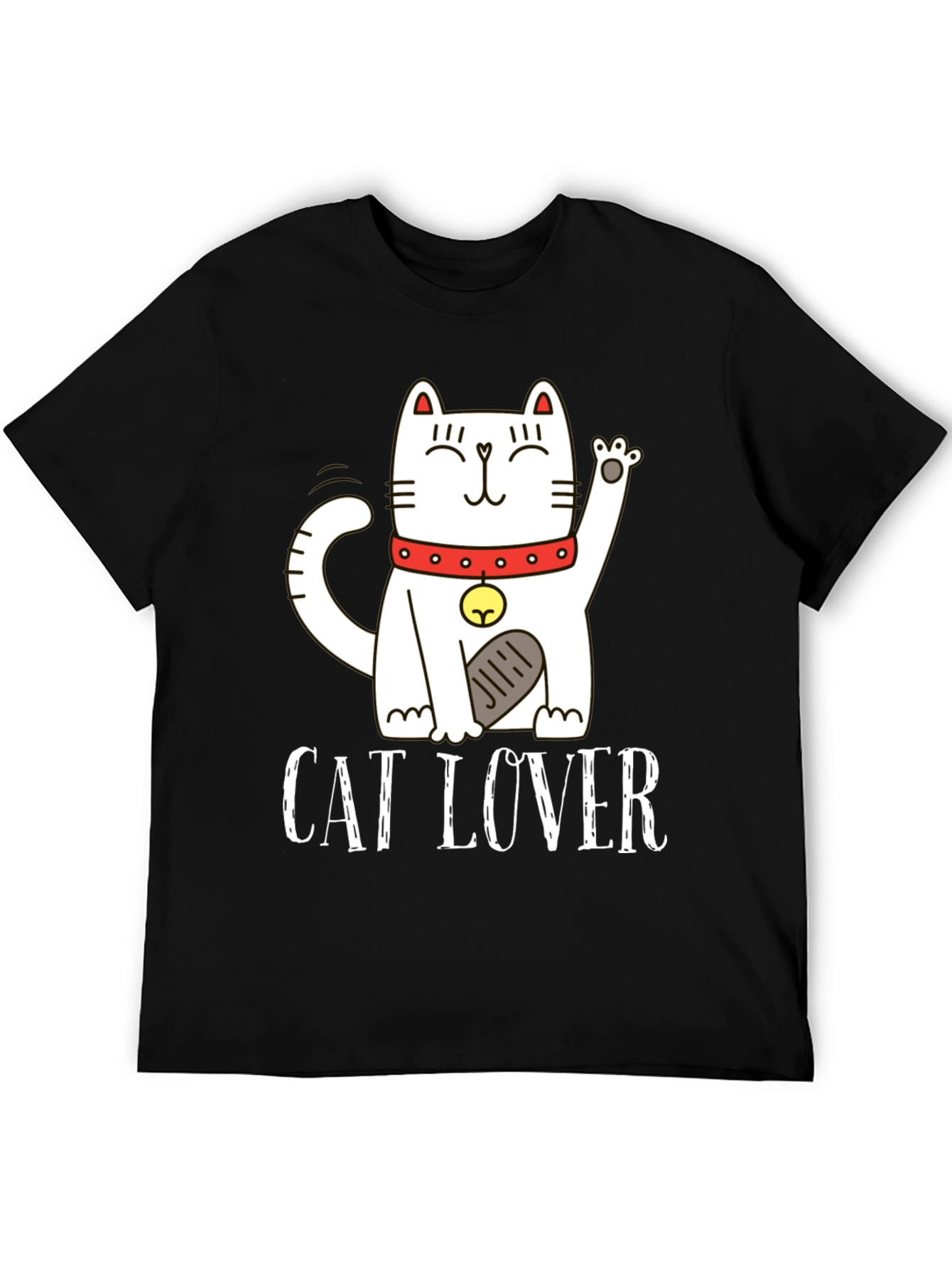 Cat Lover Graphic Tee - Black