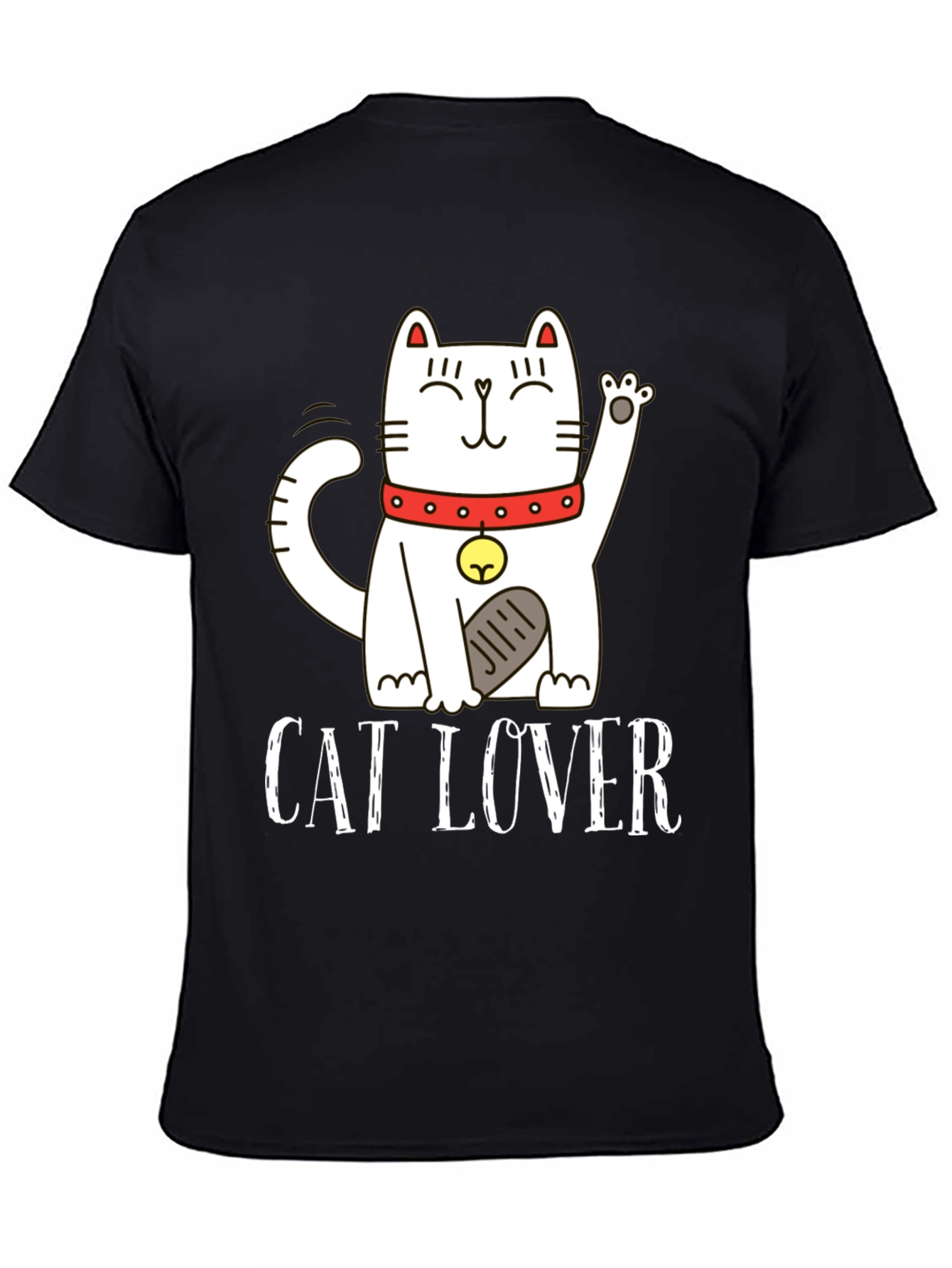 Cat Lover Graphic Tee - Black