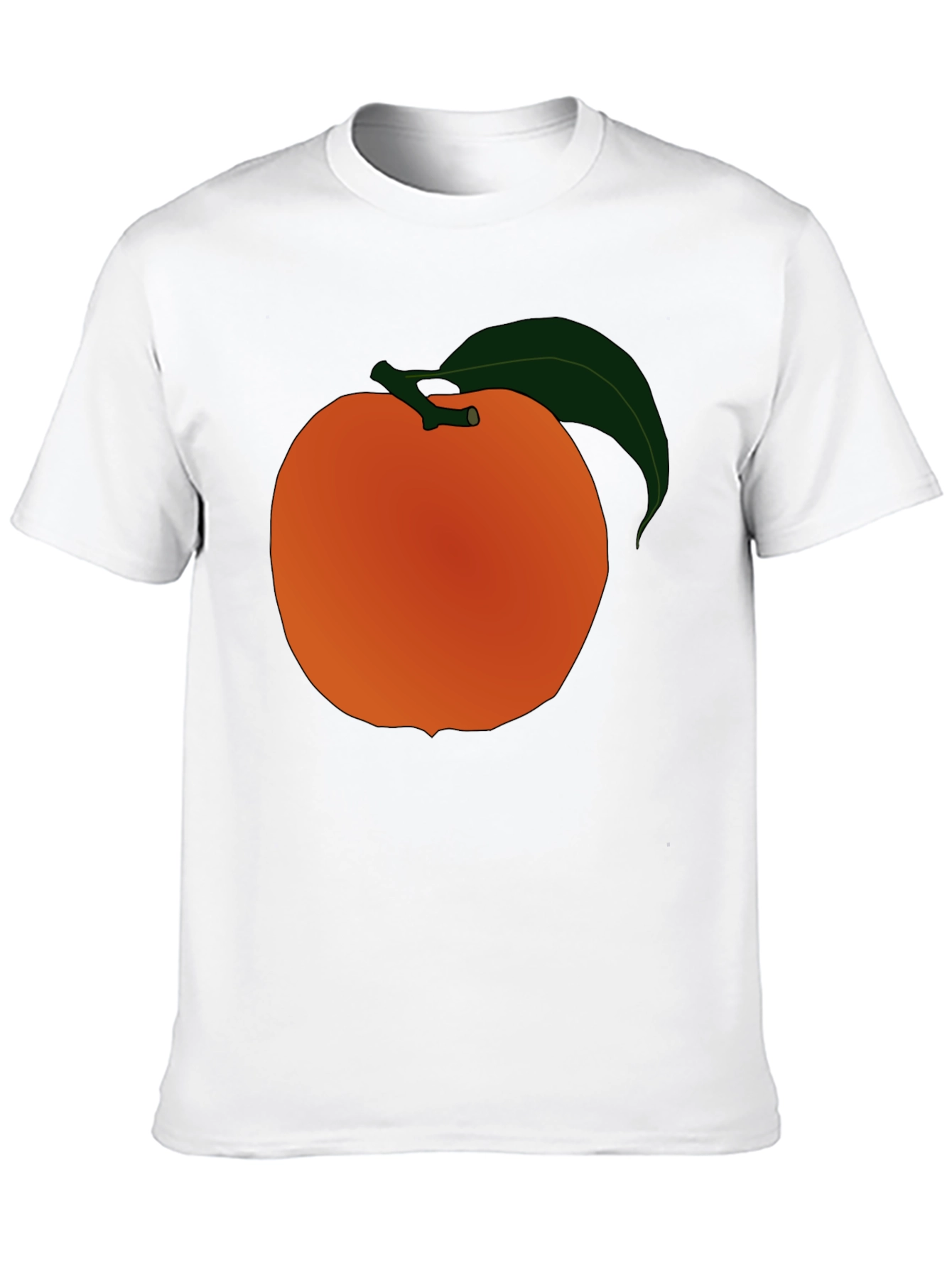 Orange Fruit Graphic Black T-Shirt