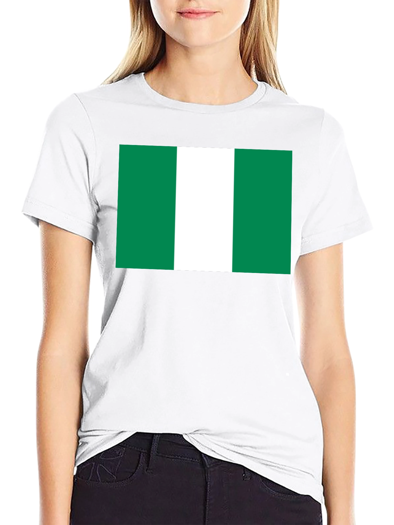 Nigeria Flag T-Shirt - Black Cotton Tee