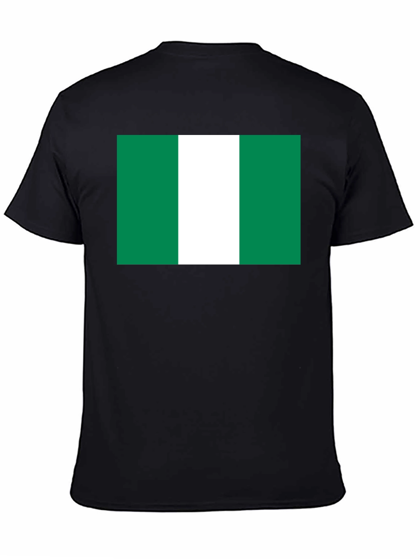 Nigeria Flag T-Shirt - Black Cotton Tee