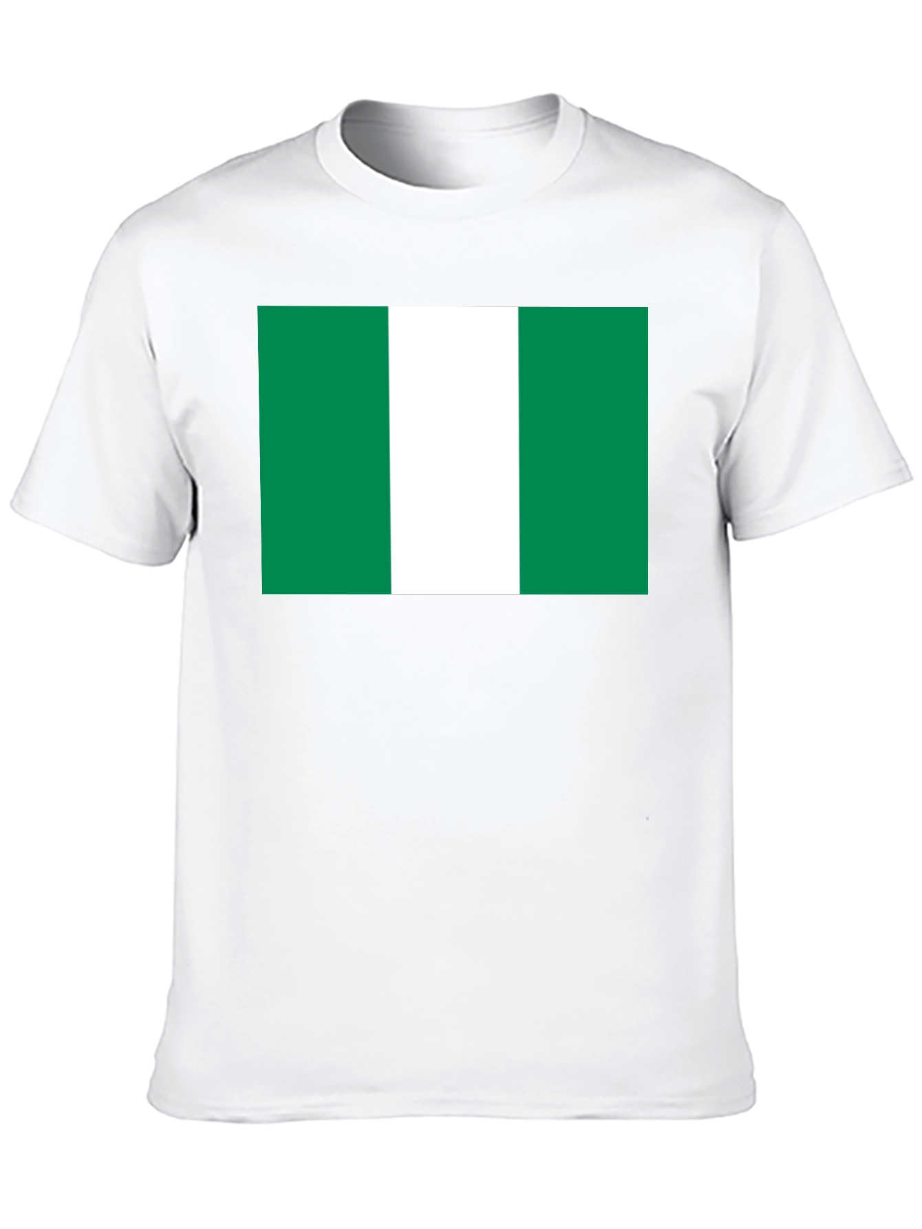 Nigeria Flag T-Shirt - Black Cotton Tee
