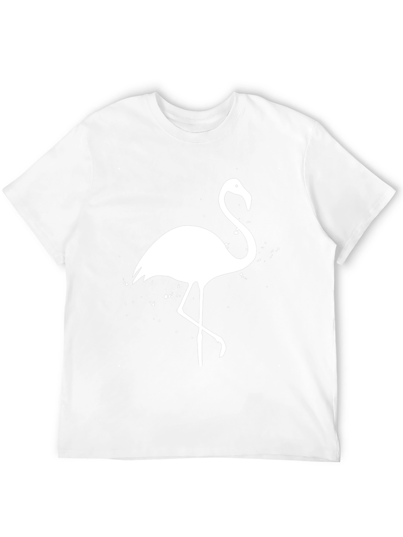 Flamingo Graphic Tee - Black Cotton T-Shirt
