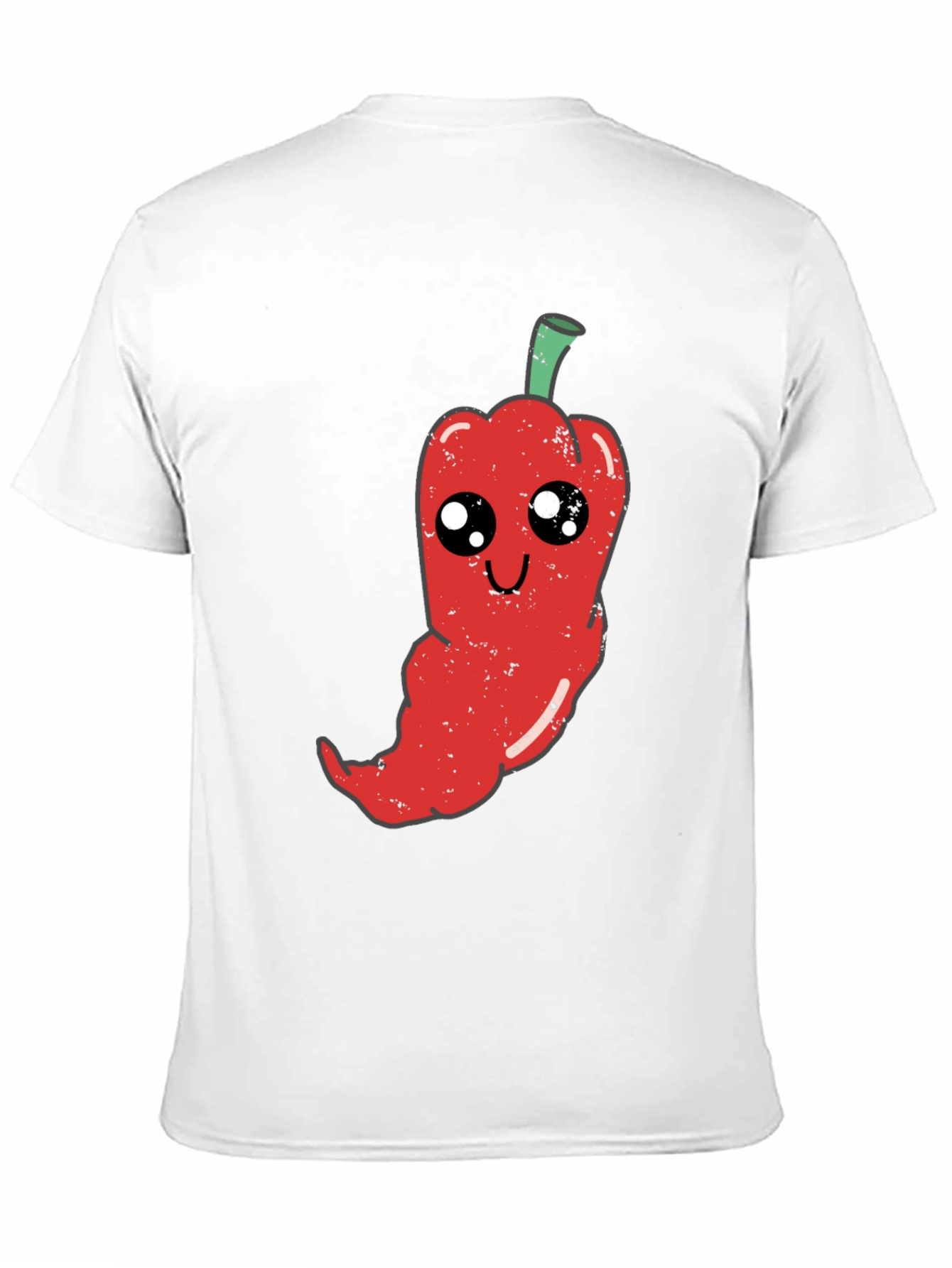 Kawaii Pepper Graphic Tee - Soft Black Cotton T-Shirt