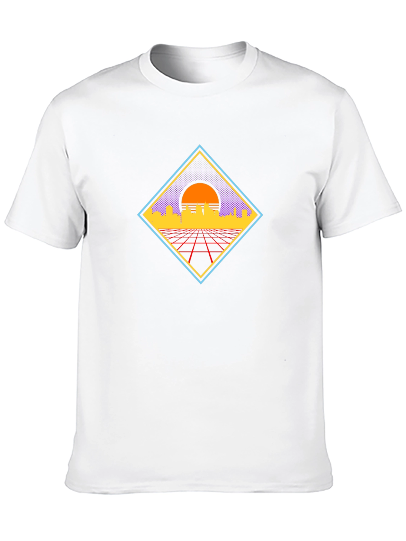 Retro Cityscape Graphic T-Shirt - Black