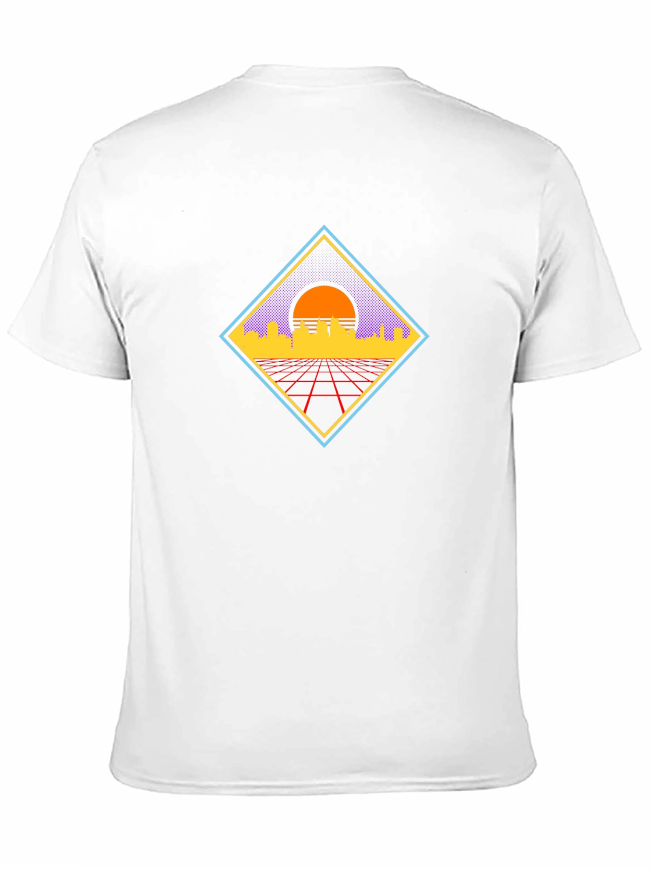 Retro Cityscape Graphic T-Shirt - Black
