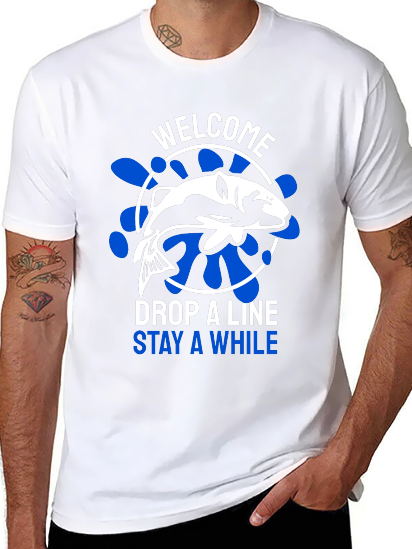Welcome Fish Graphic T-Shirt