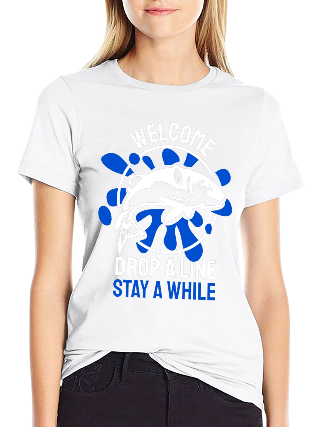 Welcome Fish Graphic T-Shirt