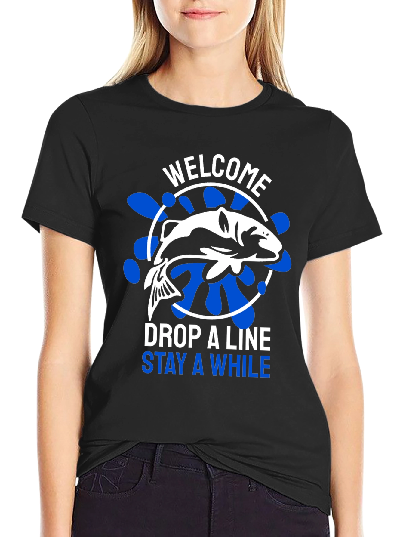 Welcome Fish Graphic T-Shirt