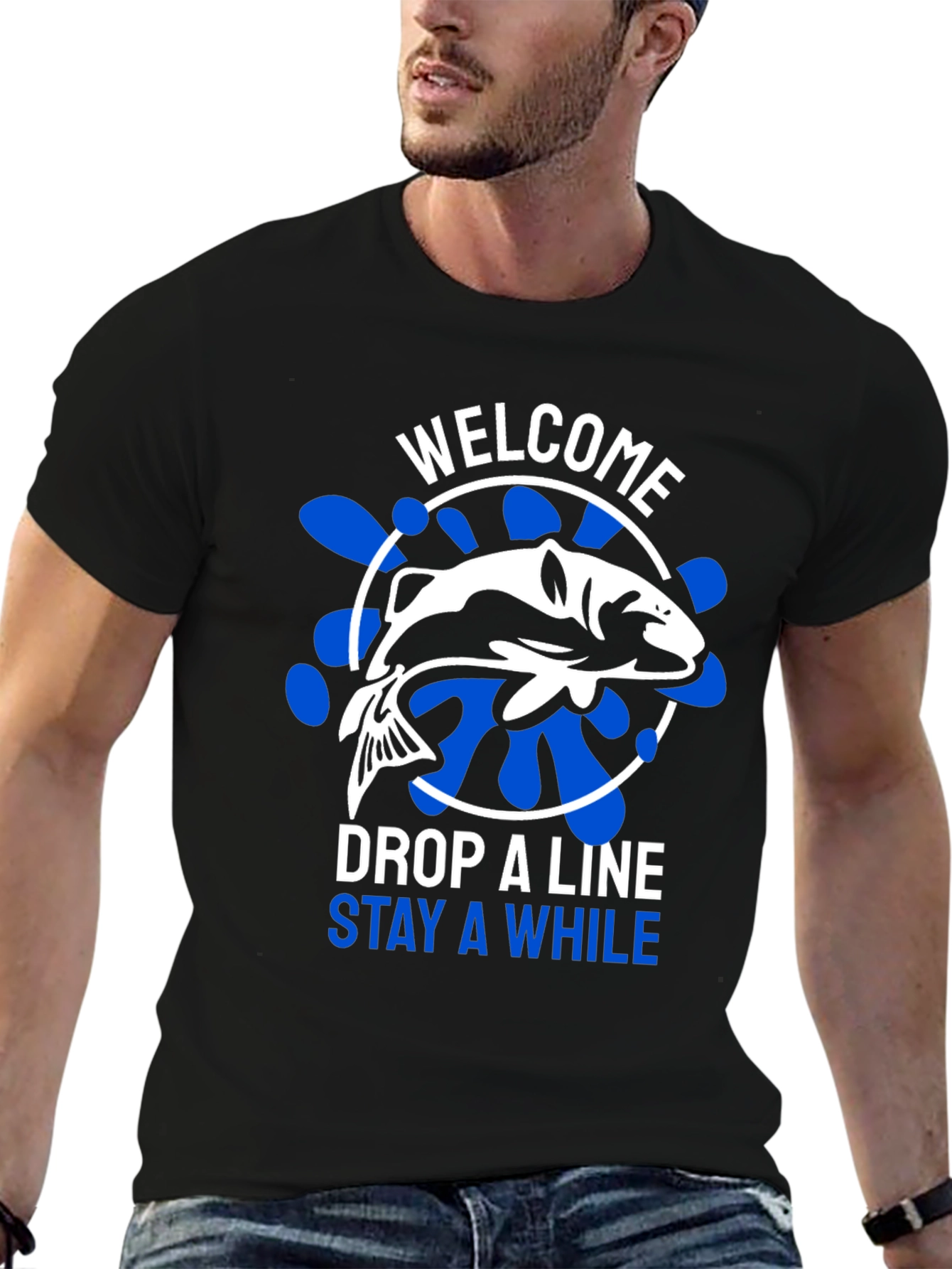 Welcome Fish Graphic T-Shirt