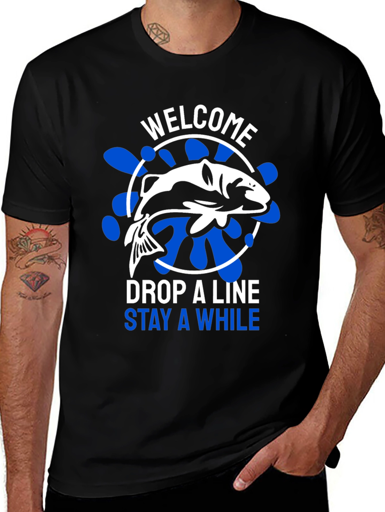 Welcome Fish Graphic T-Shirt
