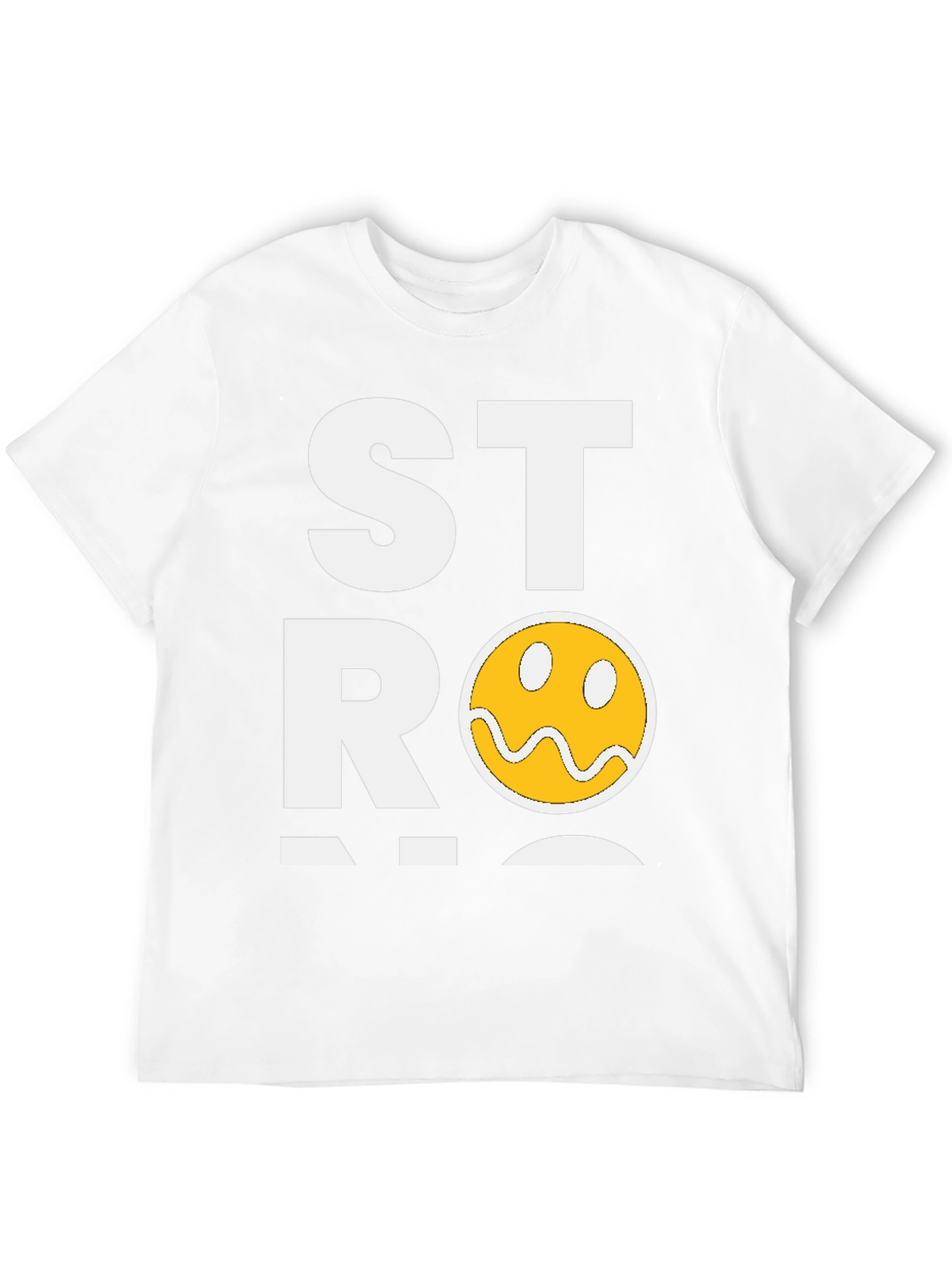 Strong Face Graphic T-Shirt - Black Cotton Blend