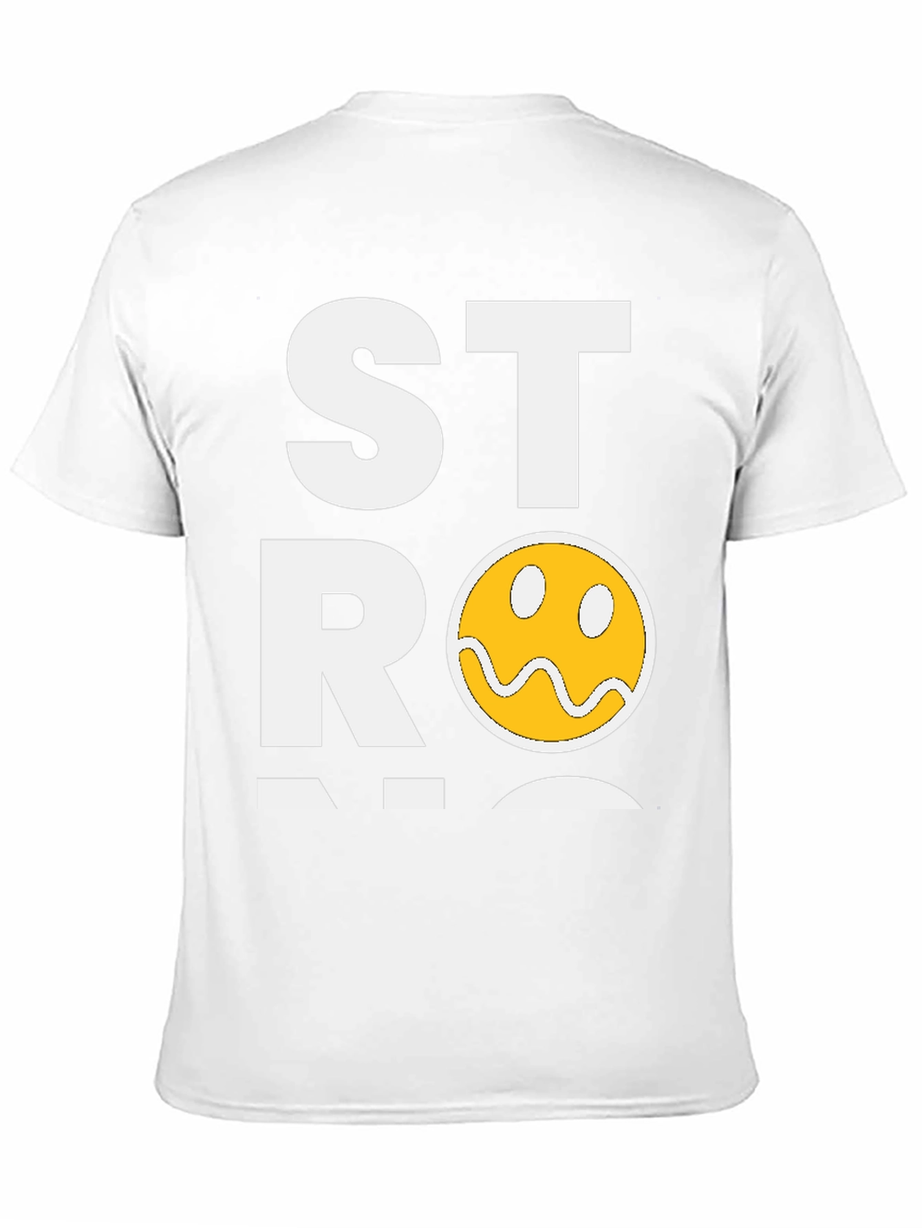 Strong Face Graphic T-Shirt - Black Cotton Blend