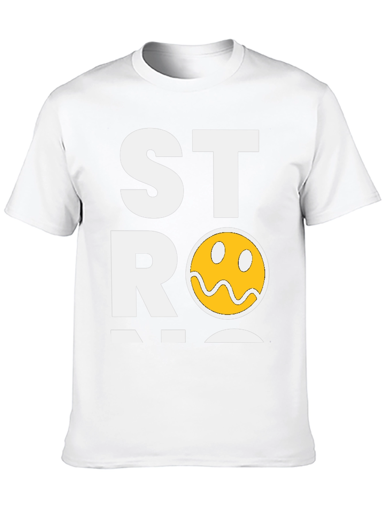 Strong Face Graphic T-Shirt - Black Cotton Blend