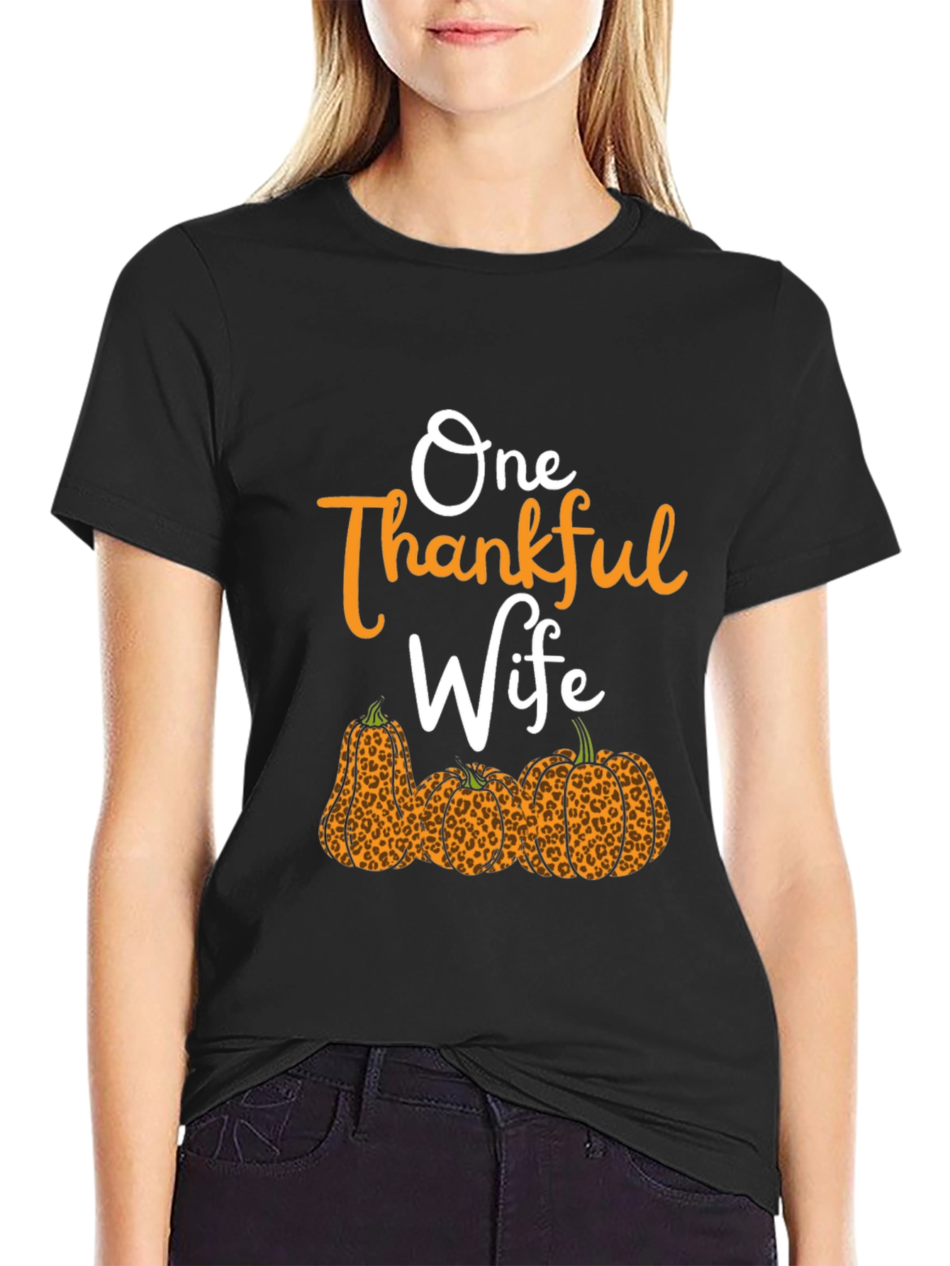 One Thankful Wife Pumpkin Patch T-Shirt