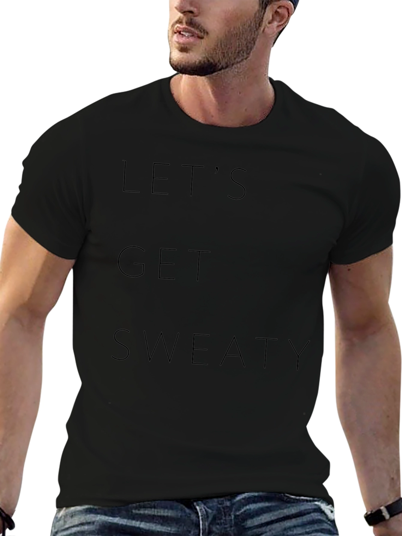 Lets Get Sweaty Black T-Shirt