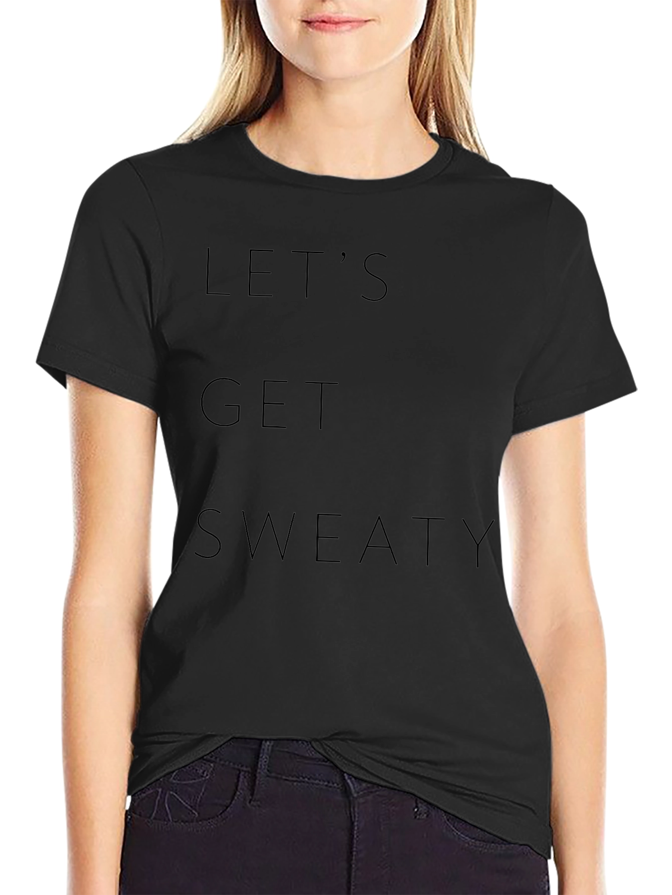 Lets Get Sweaty Black T-Shirt