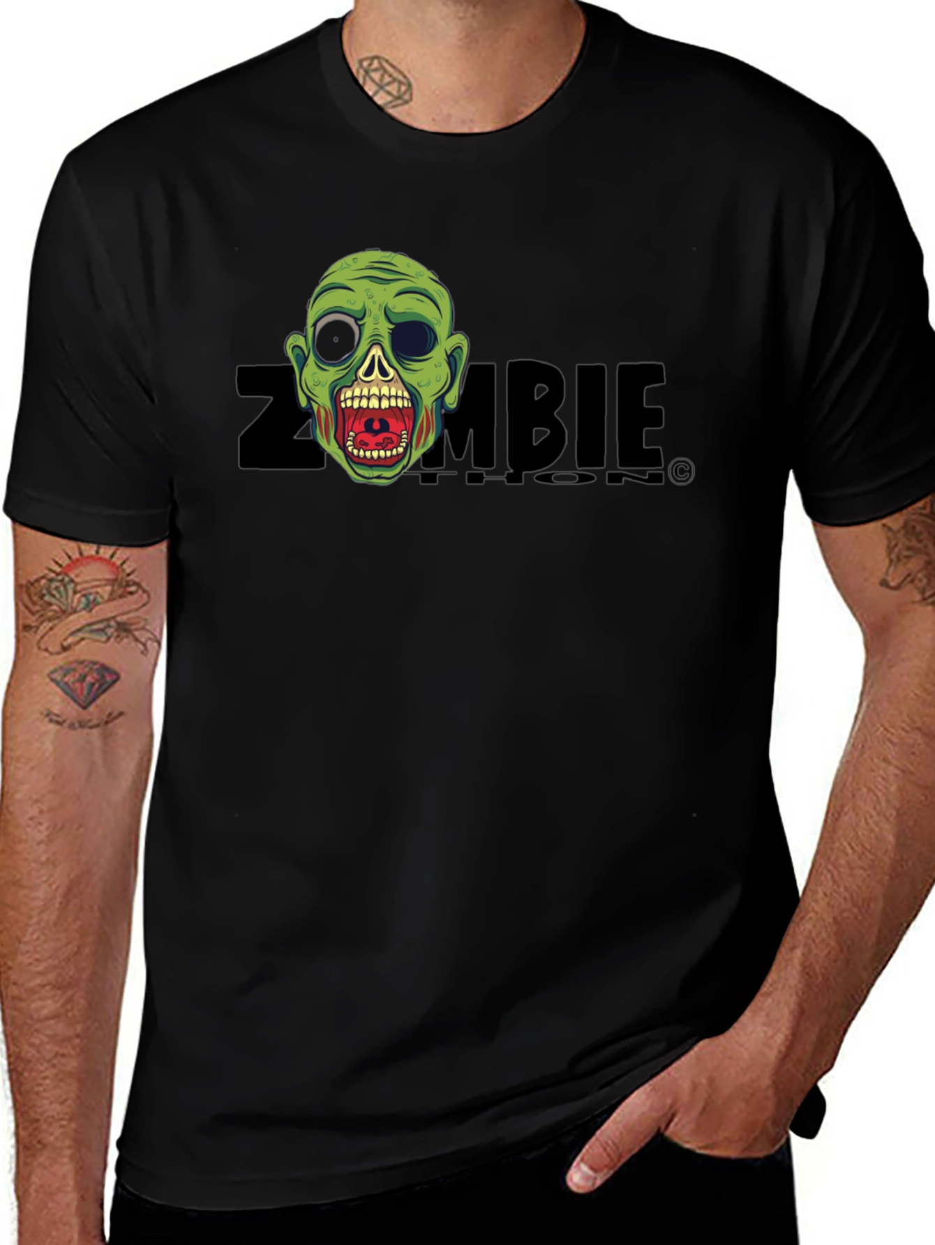 Zombie-thon T-Shirt - Black Graphic Tee
